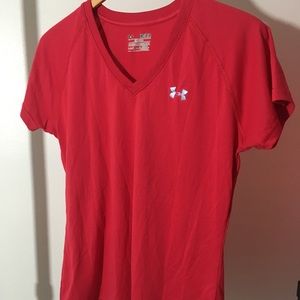 Med Reddish Pink Under Armour Heat Gear Tee